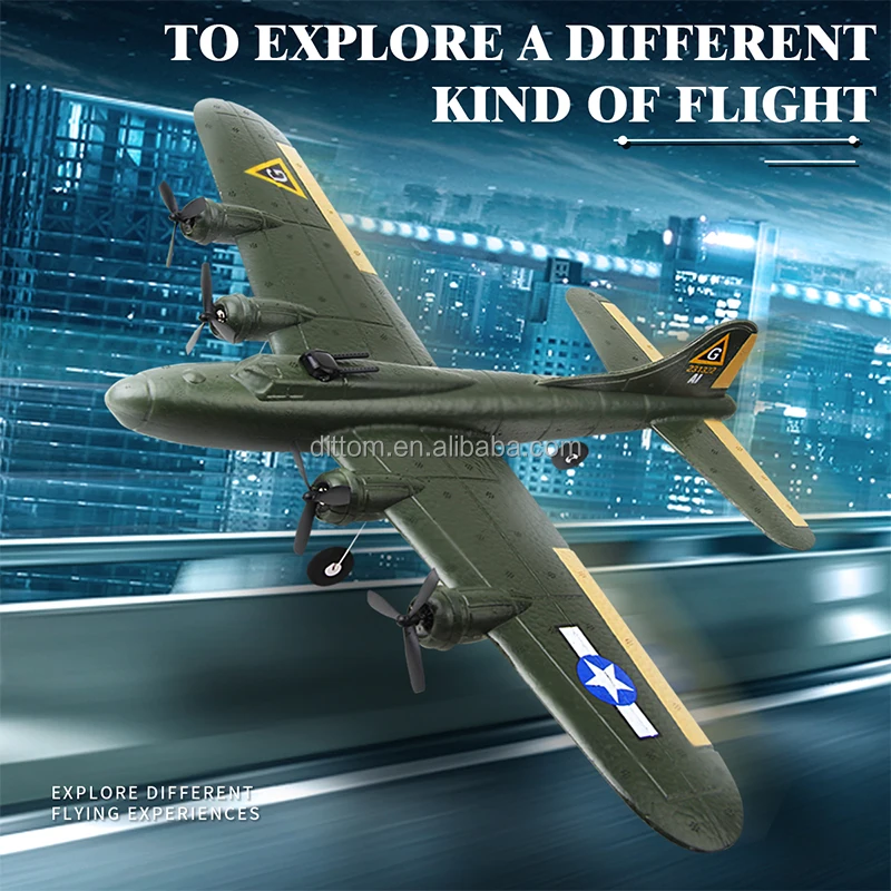 B17 Air Forte RC Aircraft Model 2.4G RC 2CH Flying Fortress Bomber Glider Warplane Toys FX817