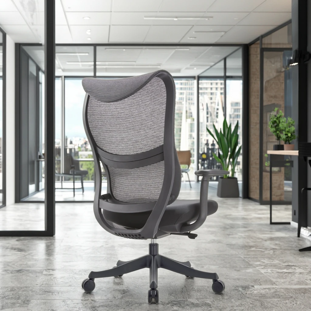 Premium Back Support Ergonomic Office Chair Adaptive Lumbar Design Breathable Mesh Seat Heavy Duty Base 4
