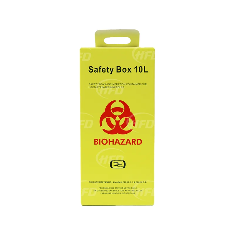 5L/10L Cardboard Sharps Container Biohazardous Medical Safety Box for Needle Disposal