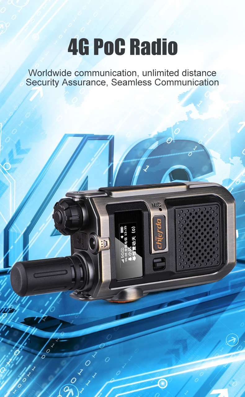 Chierda Nb918 Walkietalkie 5000km Long Talk Range 4g Lte Poc Network Radio Sim Card Walkie