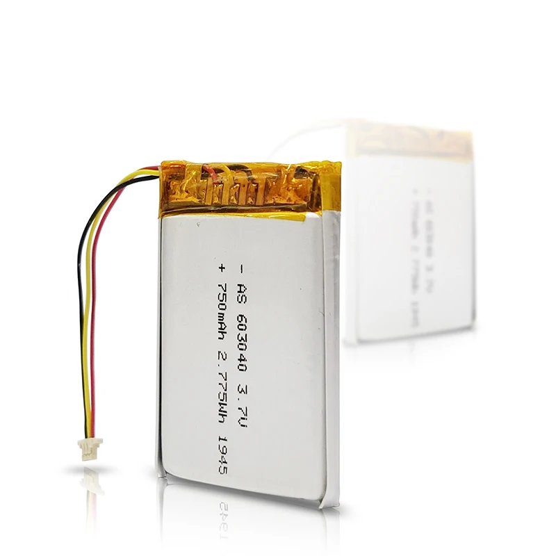 Customized 603040 3.7V 750mah lithium ion polymer battery with PCM