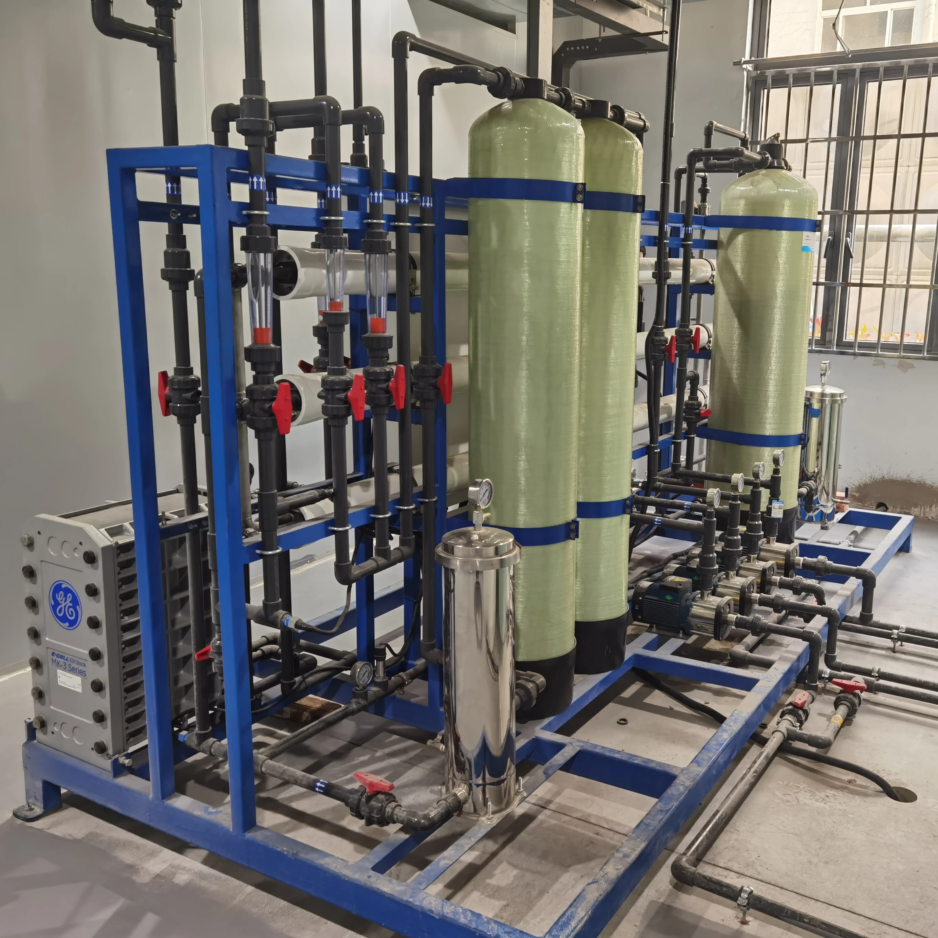 New Plant Water Filter System Media Filtration Core Including Pump Pressure Vessel Motor Engine PLC Manufacturing Printing