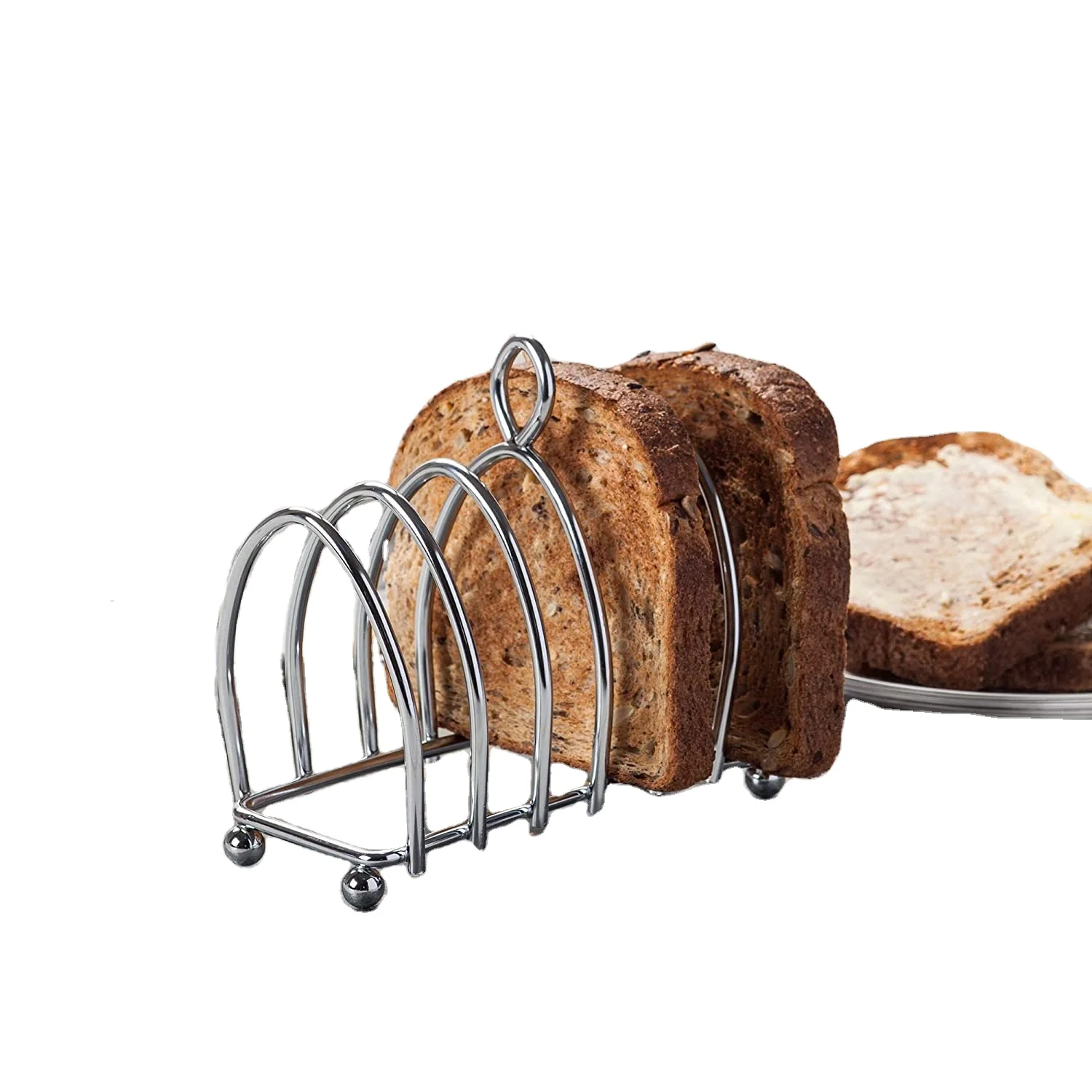 Toast Bread Holder, 6 Slice Stainless Steel Bread Rack for Buffet Breakfast