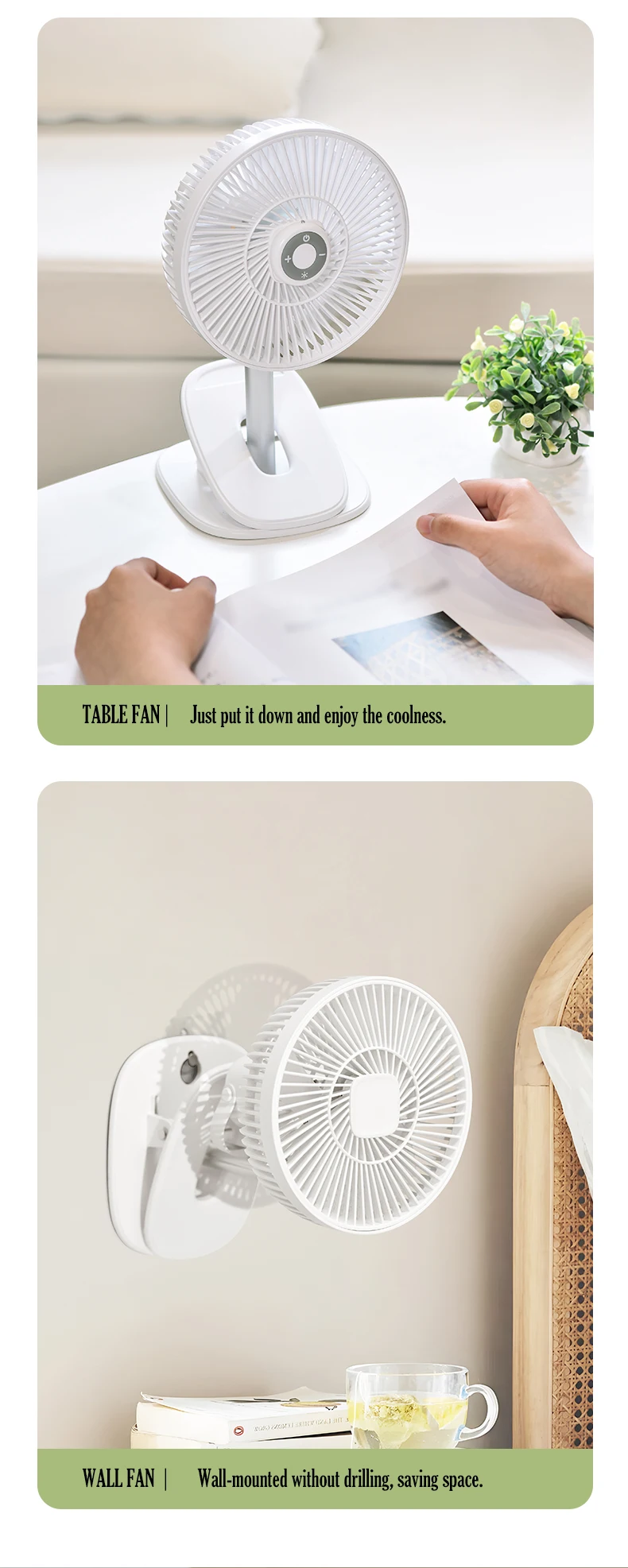Rechargeable Home Mini Fan, Portable, 5 V, USB - detail 20