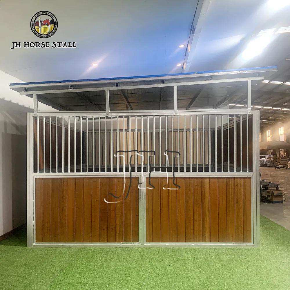 USA Horse Boarding Stables Steel Structure Animal Livestock Horse Stall Shelter With Roof