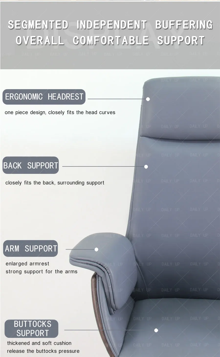 Factory Sales Swivel Office Chair Meeting Room Ergonomic Conference Chair PU Leather Lifting Computer Chair for Working at Home