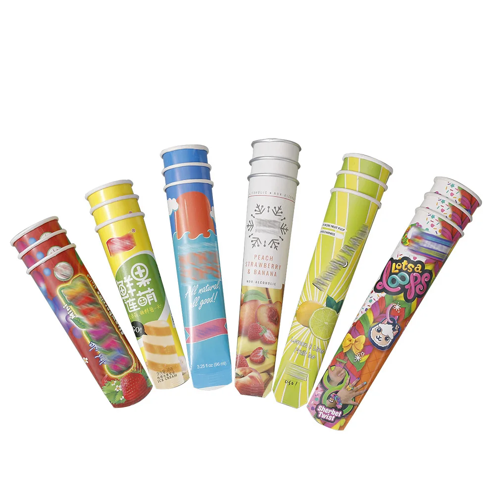 custom calippo tube ice cream packaging paper cup container ice cream ...