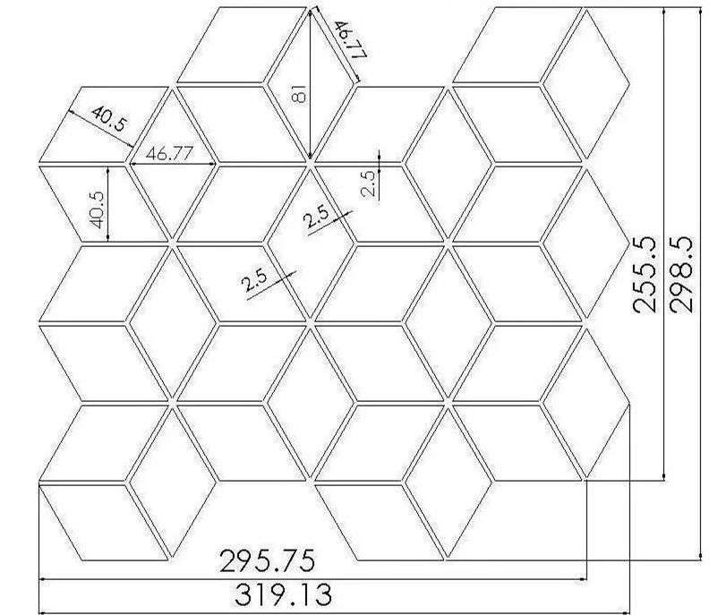 Durable Mosaic Tile  Mounting Template and matrix for Mosaic Tile Production