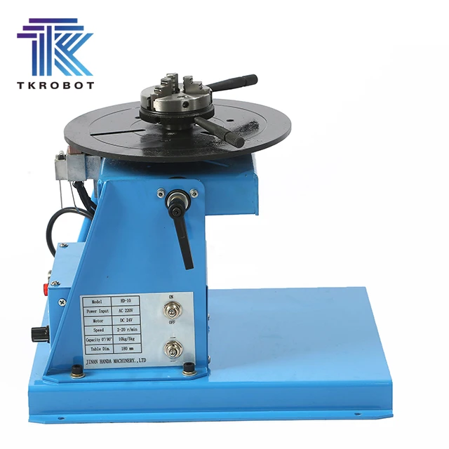 TKweld Light Duty Mini Welding Positioner Rotator Turntable with Chuck 220V 1 Year Warranty 320x280x230mm factory