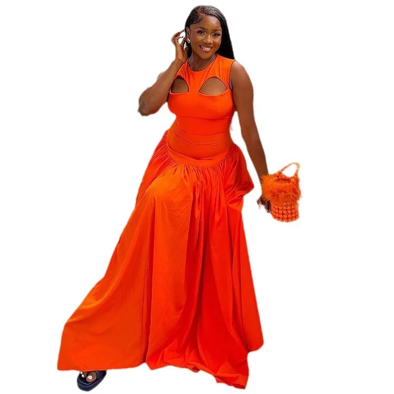 african print halter neck dress Mera African Print maxi dress for women main image 1