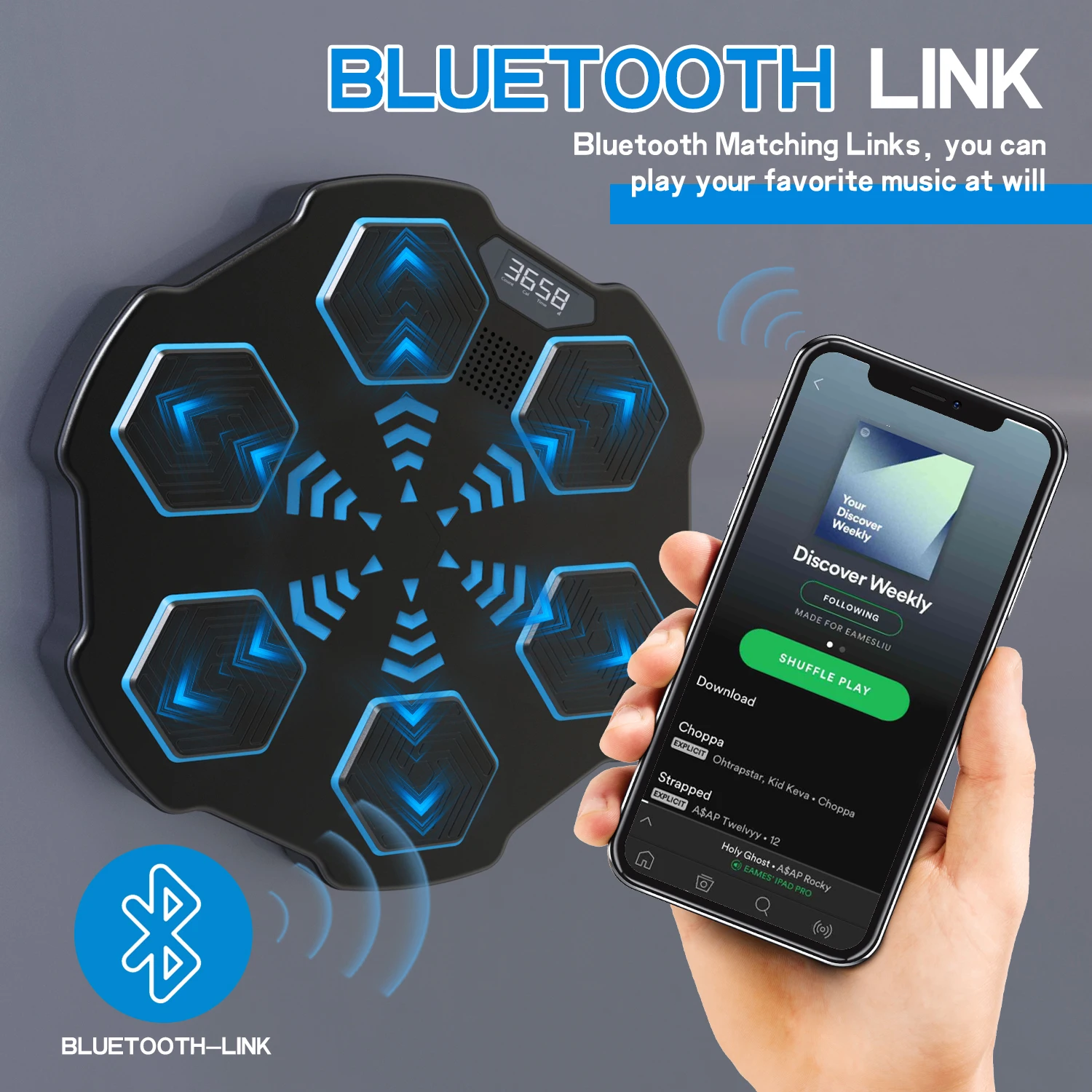 GORDON Smart Bluetooth Music Boxing Machine Wholesale Wall Mounted Boxing Game Intelligent Boxing Target