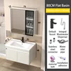 SKU-09-81 cm ceramic basin - white cabinet