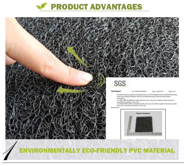 Graceline PVC Material and Bar Use Anti Fatigue Coil Mat Roll
