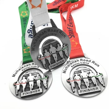 Xieyuan Factory custom logo award medals with ribbon blank gold silver bronze honour cycling running marathon metal sport medal