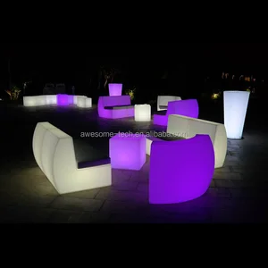 Led Light Grande Sofa Para Bar Couch for Vip Area (Sf201)