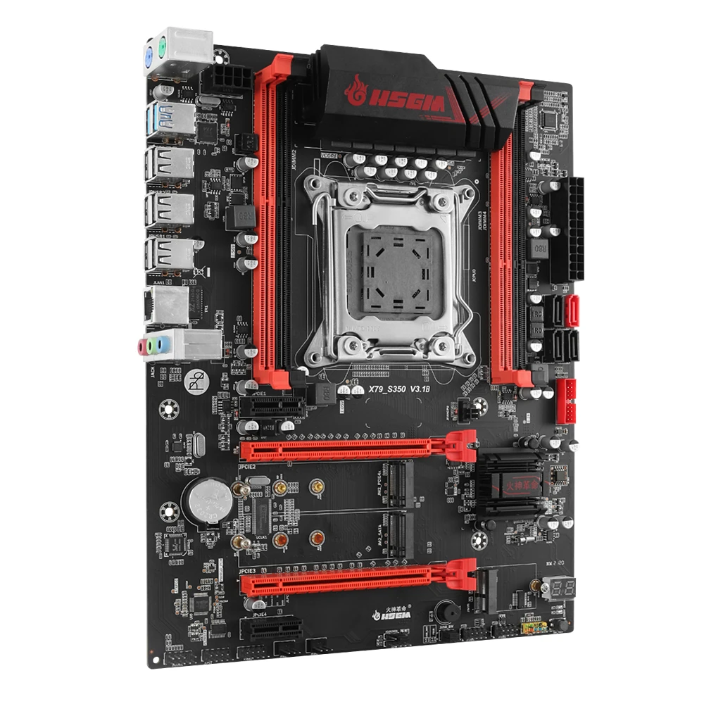 Motherboard HSGM X79-S350 Motherboard Server DDR3 High End Mendukung  Motherboard Empat Saluran