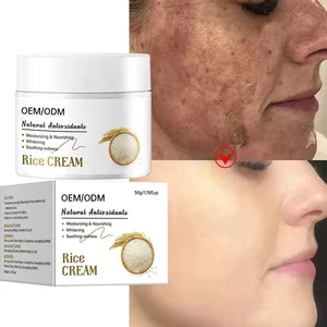 Retinol Collagen Rice Whitening Face Cream Hyaluronic Acid Remove Freckles Fade Melasma Brighten Dull Skin for All Skin Types