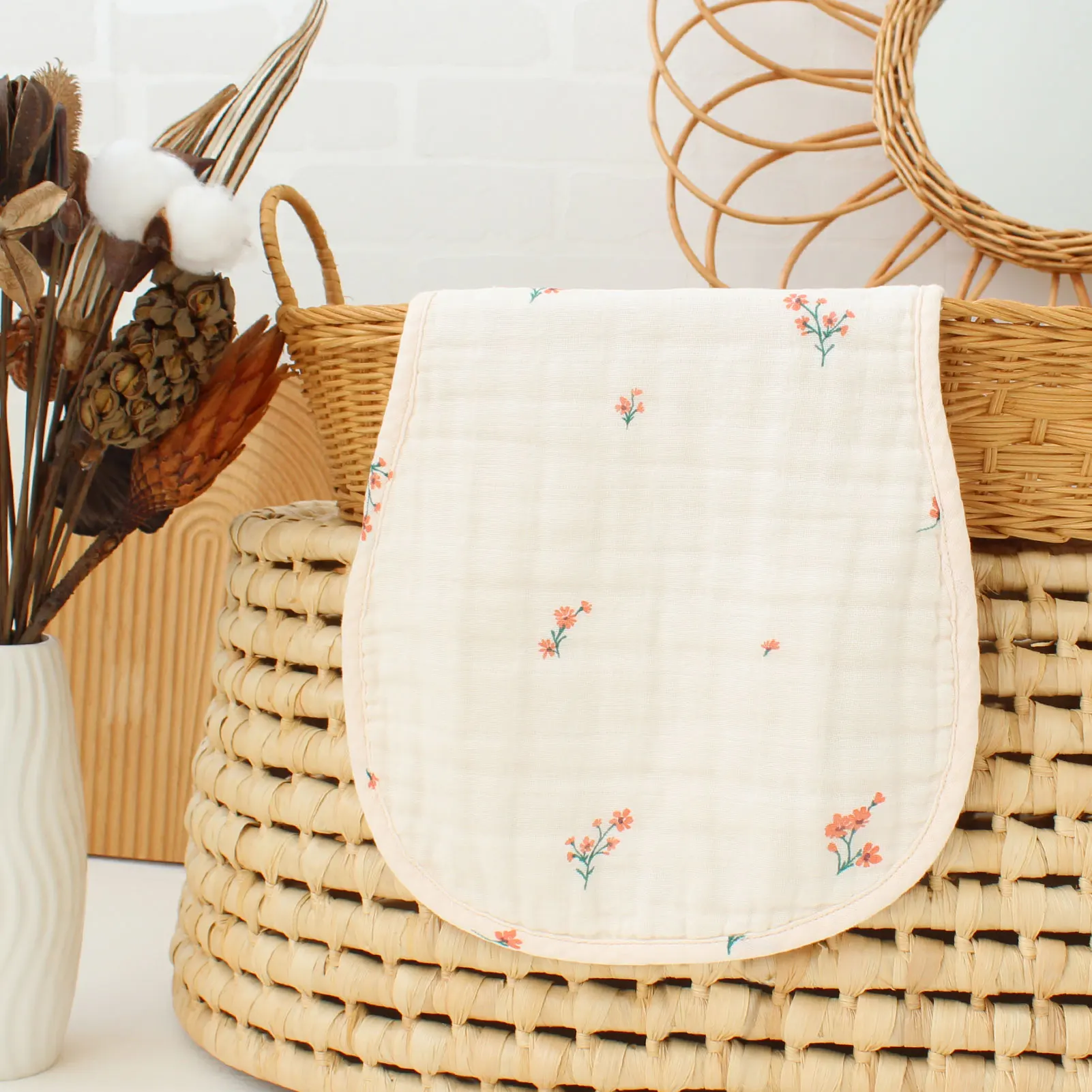 2022 новый дизайн оптовая продажа Лот из 6 слоев новорожденных слюни нагрудник ткань 100% для детей органического хлопка