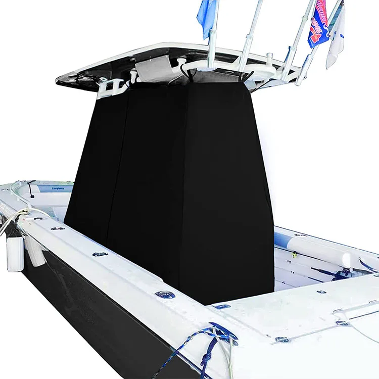 Защита от УФ-излучения пыли водонепроницаемая для использования вне помещений 600D черная защита выцветания попадания на лодку