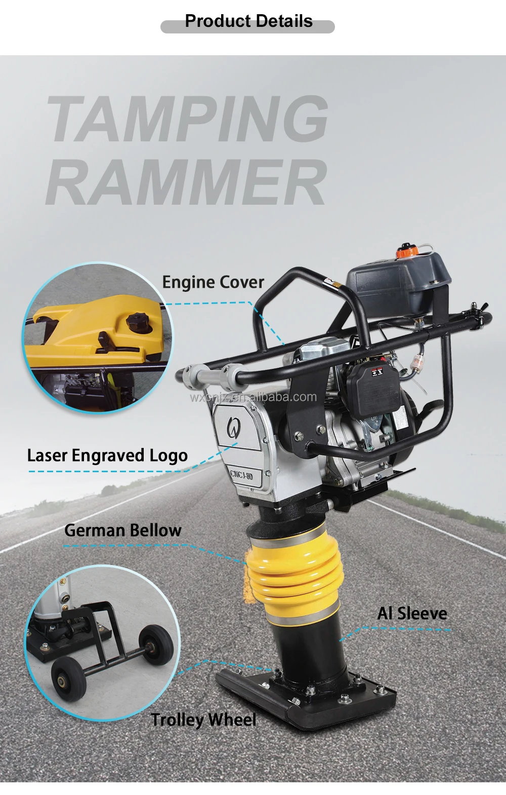 CNCJ-80K Jumping Jack Compactor - Durable Tamping Rammer Machine for ...