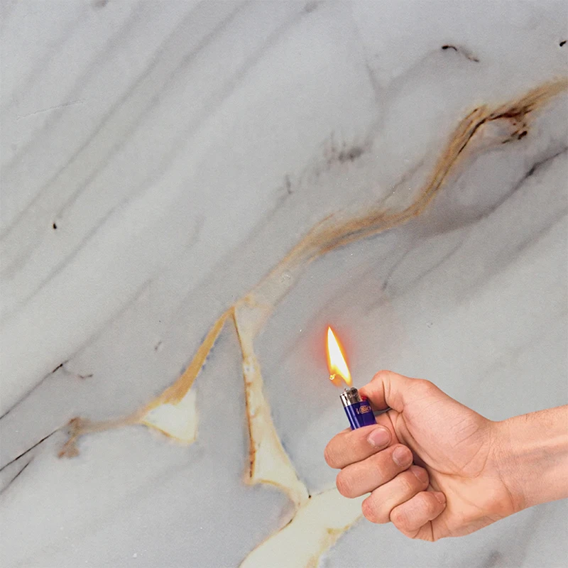 Waterproof High Glossy PVC UV Marble Sheet Modern Fireproof Alternative ...
