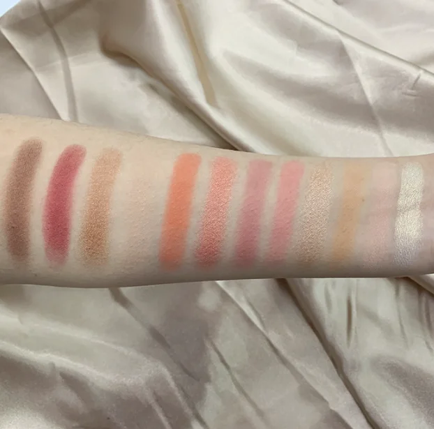 Новинка, натуральный блестящий крем, 12 теней для век, палитра для макияжа, нюдовая палитра с высоким пигментом, частный ярлык, цветной макияж, матовые тени для век, палитра