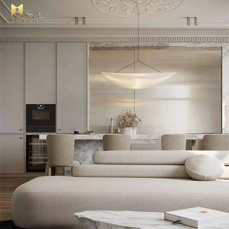 Wabi Sabi Style Silk Living Room Chandelier - 2024 Designer