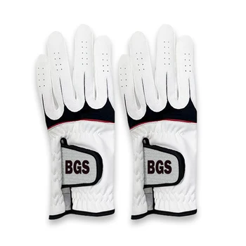 Man Lady Golf Gloves Custom Logo Cabretta Leather Palm Soft Men White XXXL OEM Color Feature Material Origin Gender Size Place
