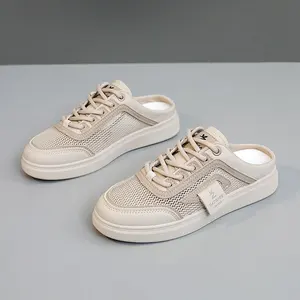 YQ56 Made in China Fashion Trend Comfortable Women's Shoes Mesh Breathable Half Slippers