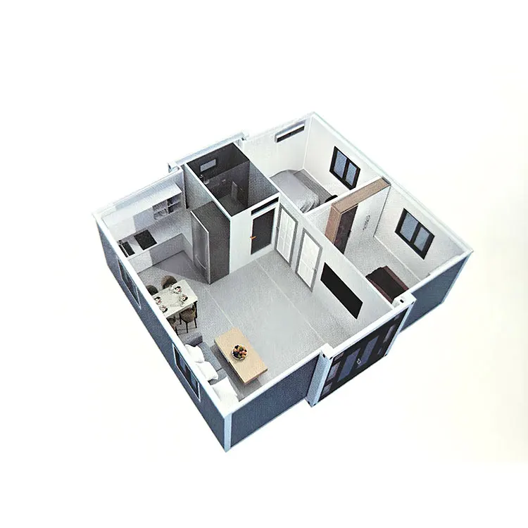Custom 40ft High Cube Expandable and Foldable Prefab Container House 40ft Steel Expandable Container Villa