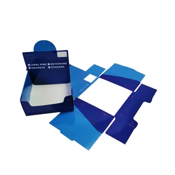 Promotional shelf ready packaging tear away folding pdq counter template counter paper cardboard display box
