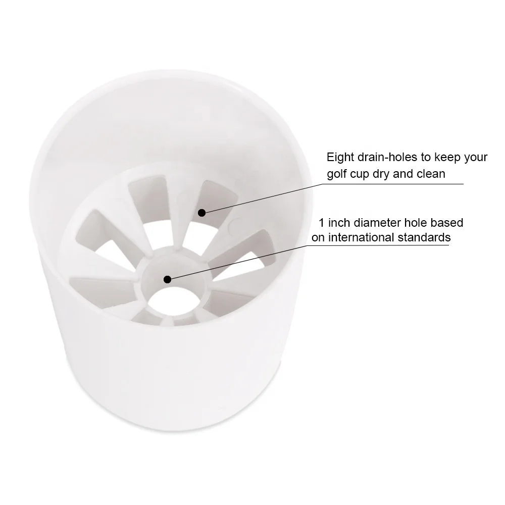 Wholesale White Plastic Abs Outdoor Indoor Golf Flag Cups Golf Hole Cup
