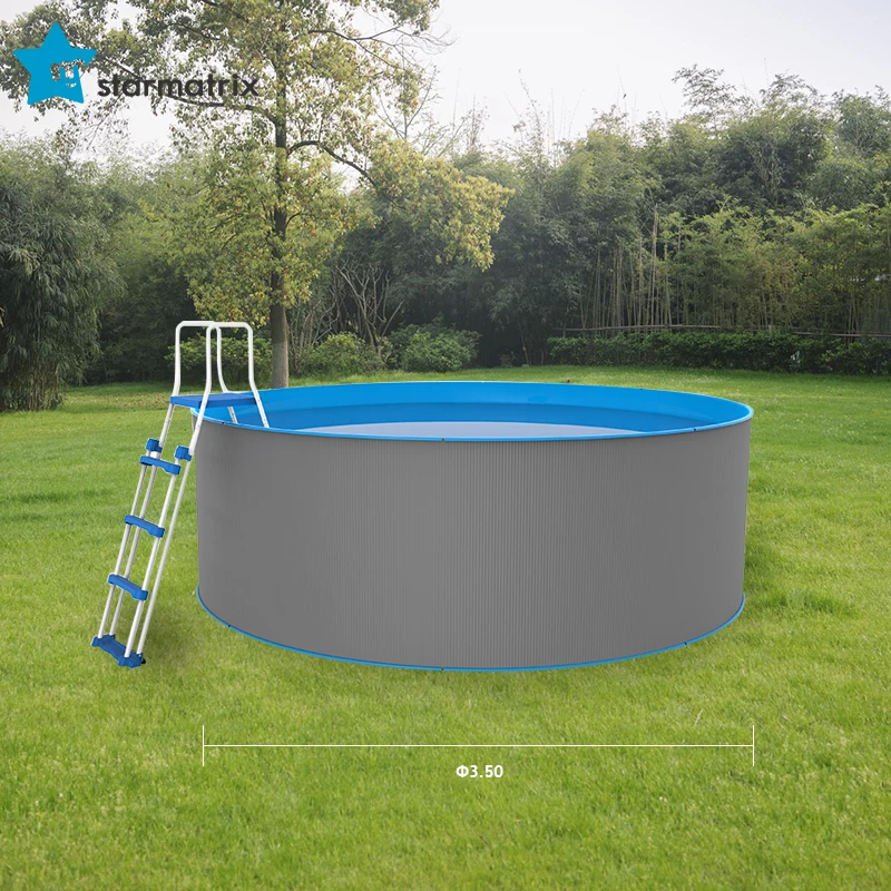STARMATRIX SP4612A corrosion resistant hard sided round above ground swimming pools