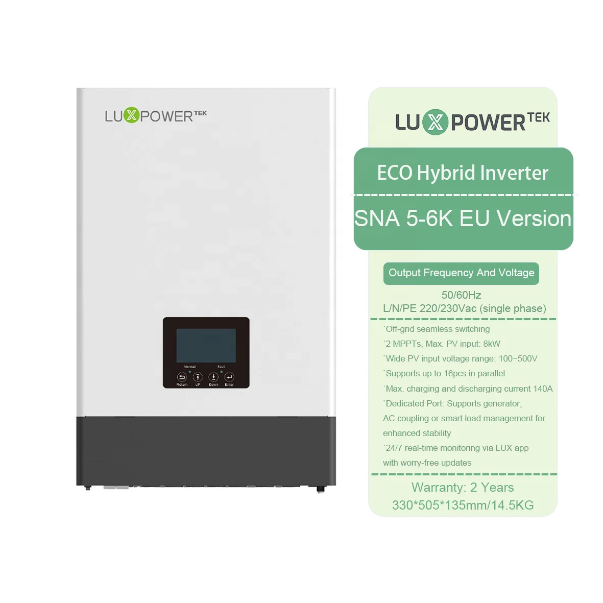 LUXPOWER SNA 6000 Solar Inverter Parallel up to 50kW  off Grid Solar Power Inverter with WIFI