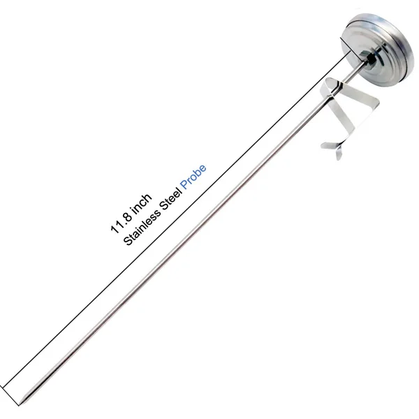 Deep Fry Dial Thermometer With Instant Read ,12 Stainless Steel S18/8 Stem  Meat ,Cooking ,BBQ thermometer