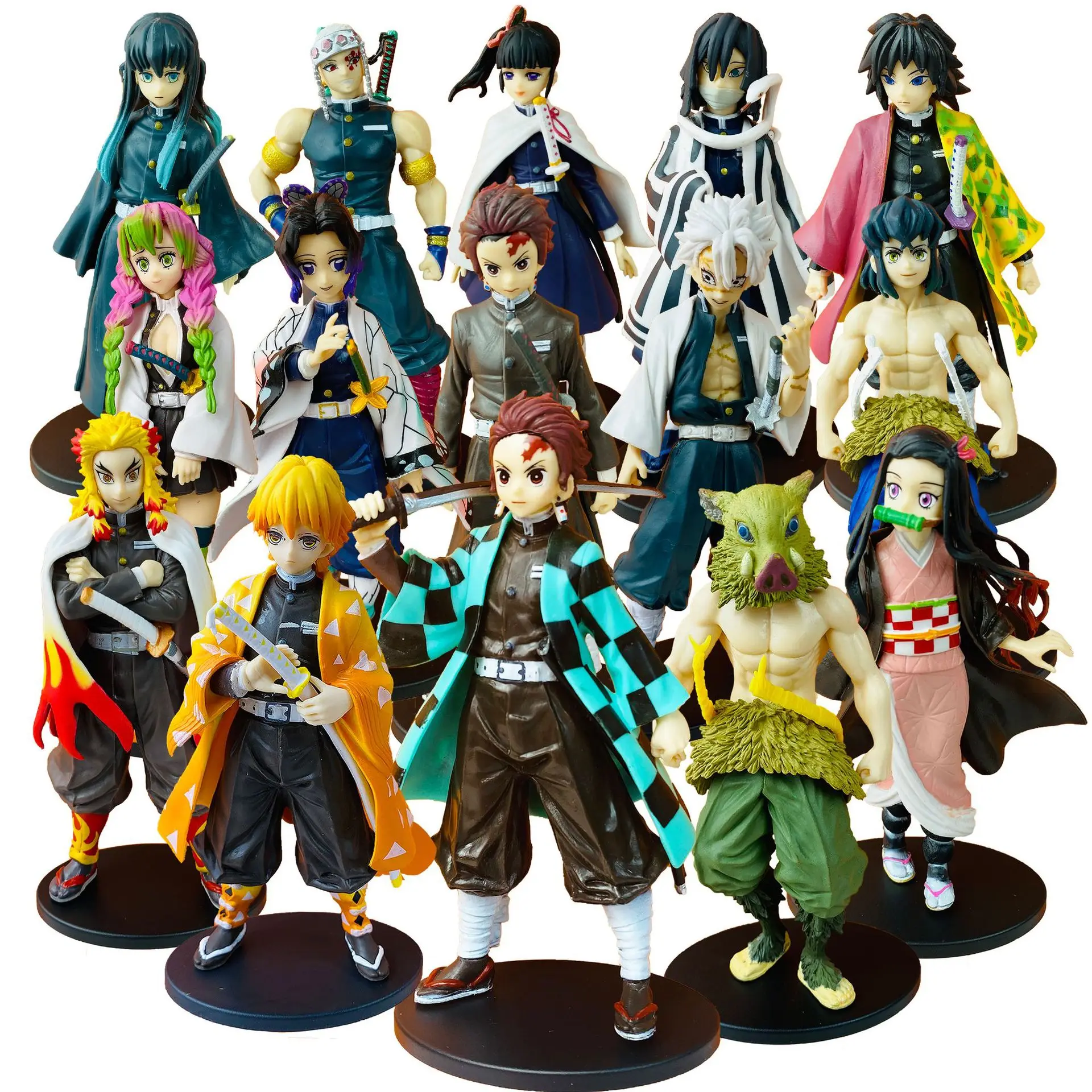 demônio matador anime figura kokushibou tsugikuni yoriichi kimetsu não  yaiba figura modelo boneca brinquedos anime ação figura