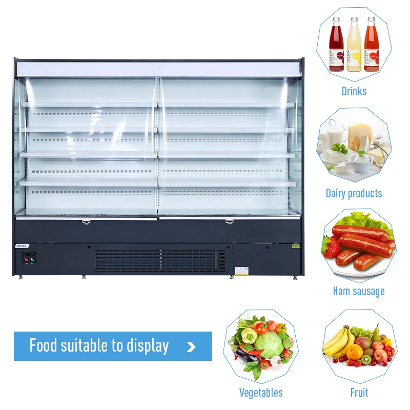 SUPERSNOW Retail Refrigeration Equipment Display Open Cooler