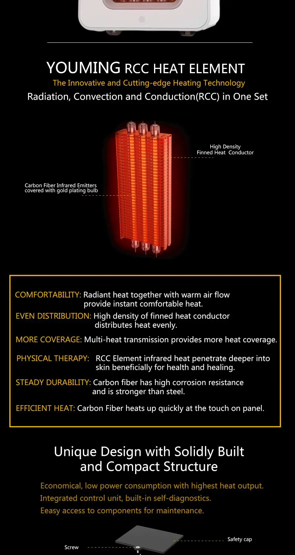 RCC Latest Innovation Technology Space Heater Room Heater