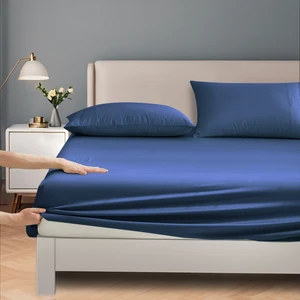 Hot Selling Customized Bamboo Polyester Waterproof Jersey Terry Fitted Sheet Bedding Set Mattress Protector Cover Silk Filling