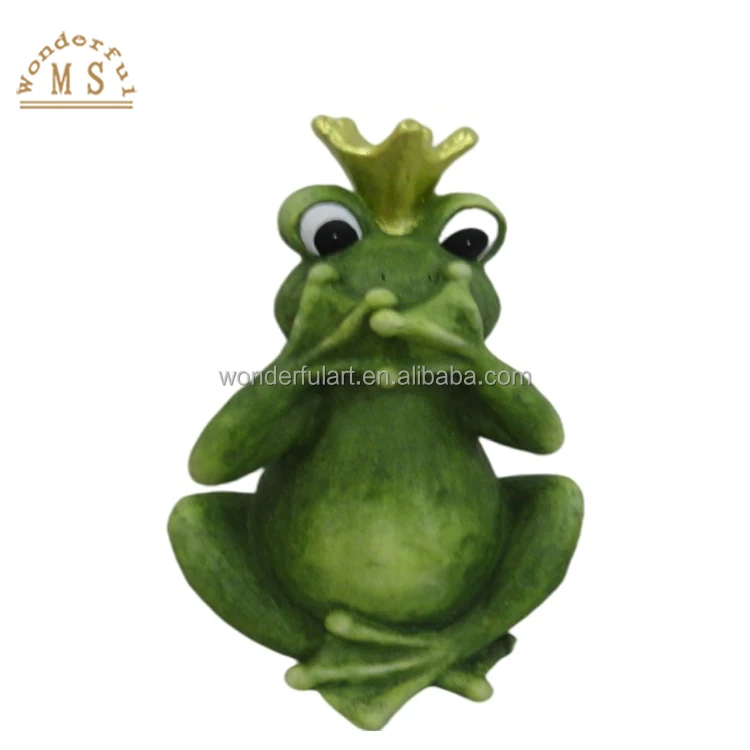 Poly stone frog animal home decoration magnesium oxide cartoon ornament