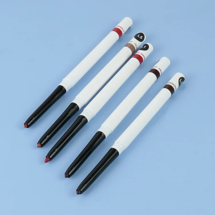 Muting Makeup Princess Private Label 15 Colors Lip Liner Vegan Nude Retractable Clear Waterproof Lip Liner