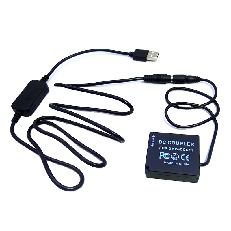 BLE9 DMW DCC11  8.7V Cable Fits Power Bank DC 5V 2A Supply for Lumix DMC GF6 GF5 GF3 GF3K GX7 S6 S6K Digital Cameras