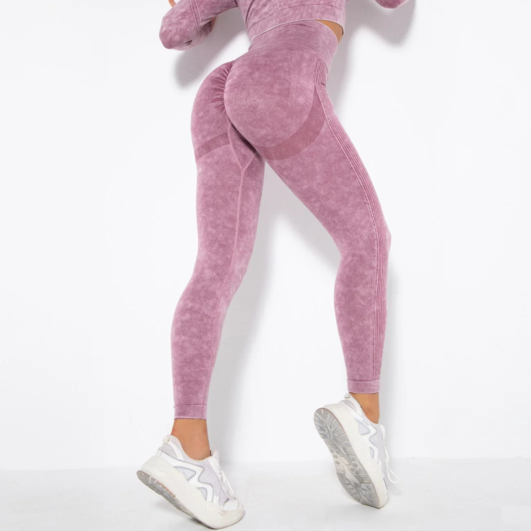 Ropa deportiva para gimnasio, mallas sin costuras de punto de