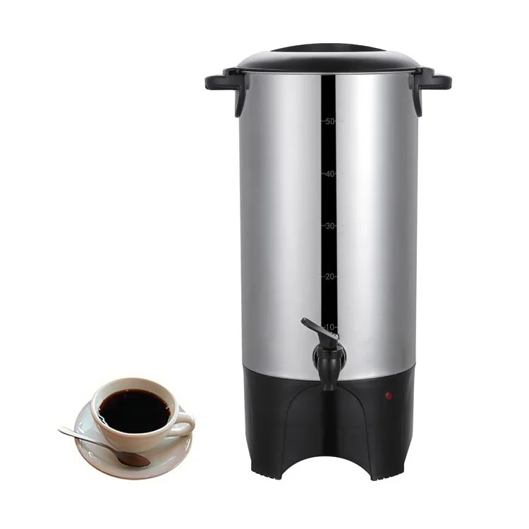 40 Cup 6 Liter Electric Coffee Urn,120V Stainless Steel Coffee Machine for  Cafe Cafeteria Hotel Commercial Coffee Boiler