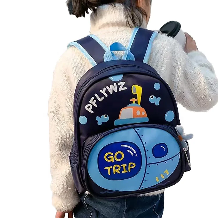 Fashionable Cute Cartoon Children Book Bags Kindergarten Boys Girls  Backpack Kids Polyester Toddler School Bag for Student