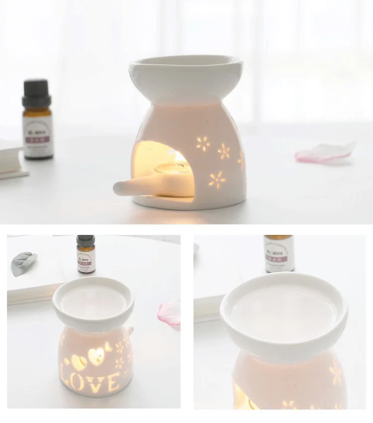 Wholesale Custom Tea Light Candle Holder Wax Melt Ceramic Scented Oil