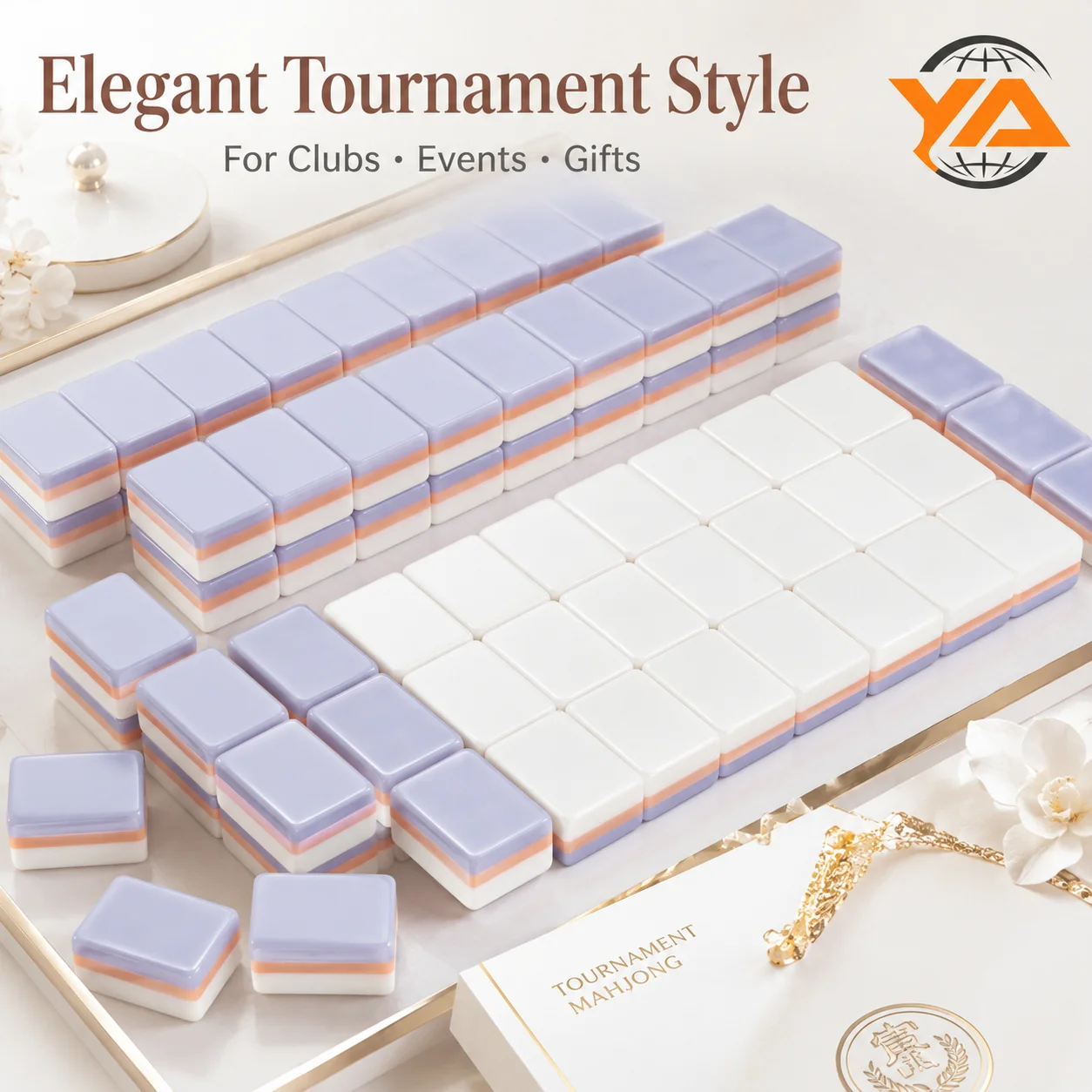 Wholesale YIAN Colorful Luxury Acrylic Mahjong Tiles (160 Pieces) for Family Entertainment with Custom Packaging