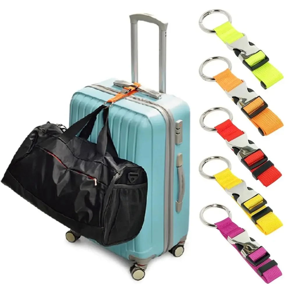 Outdoor Mountaineering Metal Square Pattern Key Chains Woven for Buckle Backpack Pendant Hanging Rope Luggage Hook