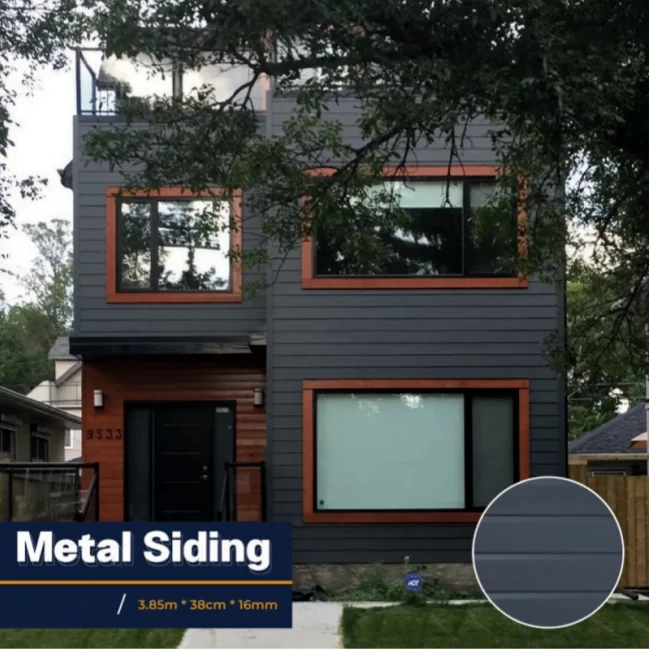 Cheap Exterior/ Interior Wall Cladding Panel 20MM Polyurethane Sandwich Metal Siding for Steel Structure House