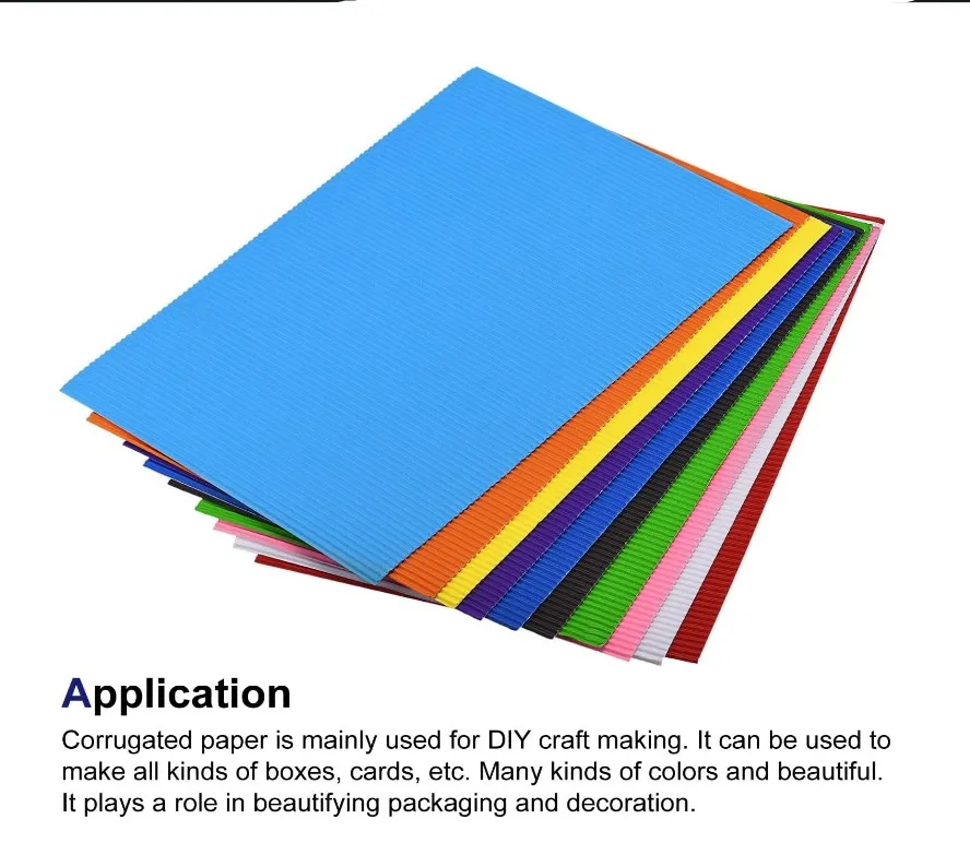 Wholesale Colorful Corrugated Cardboard Paper Sheets For Craft And Diy